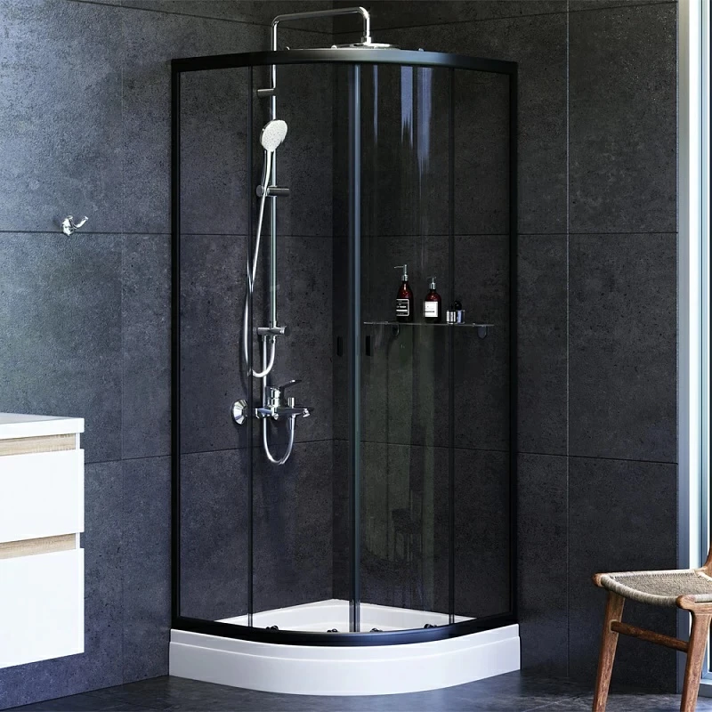 Душ. ограждение AM.PM X-Joy Twin Slide 80x80 с поддоном (W88E-205-080BT64)