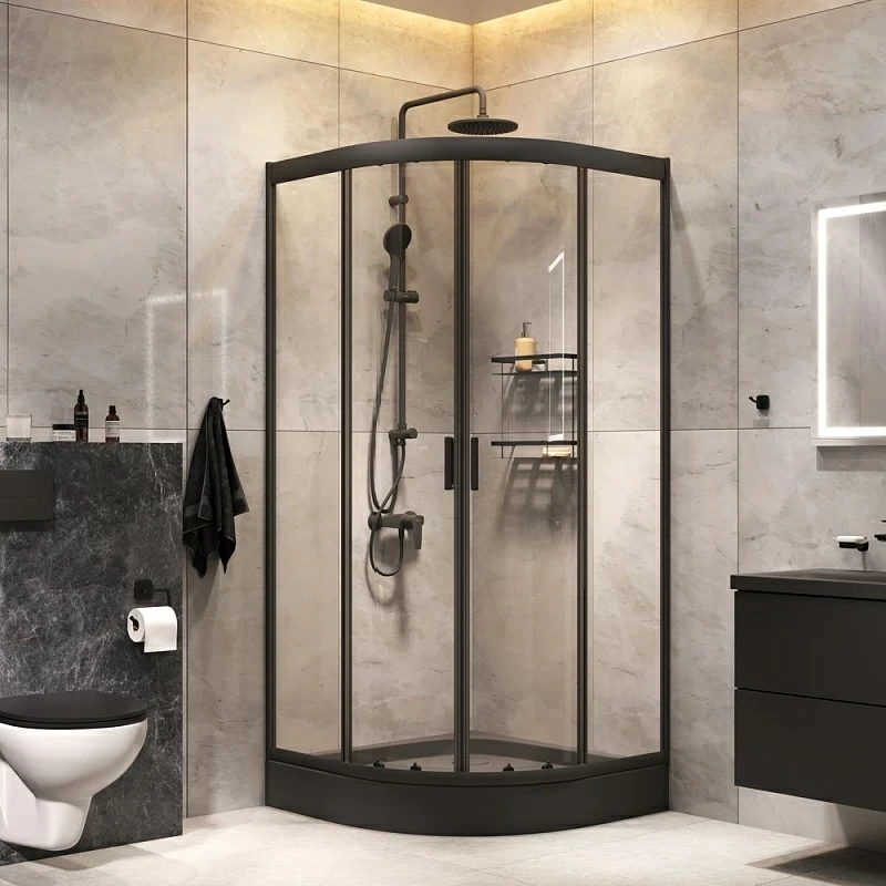 Комплект Душ. ограждение AM.PM Gem 90x90 см 1/4 круга (WK90EN)