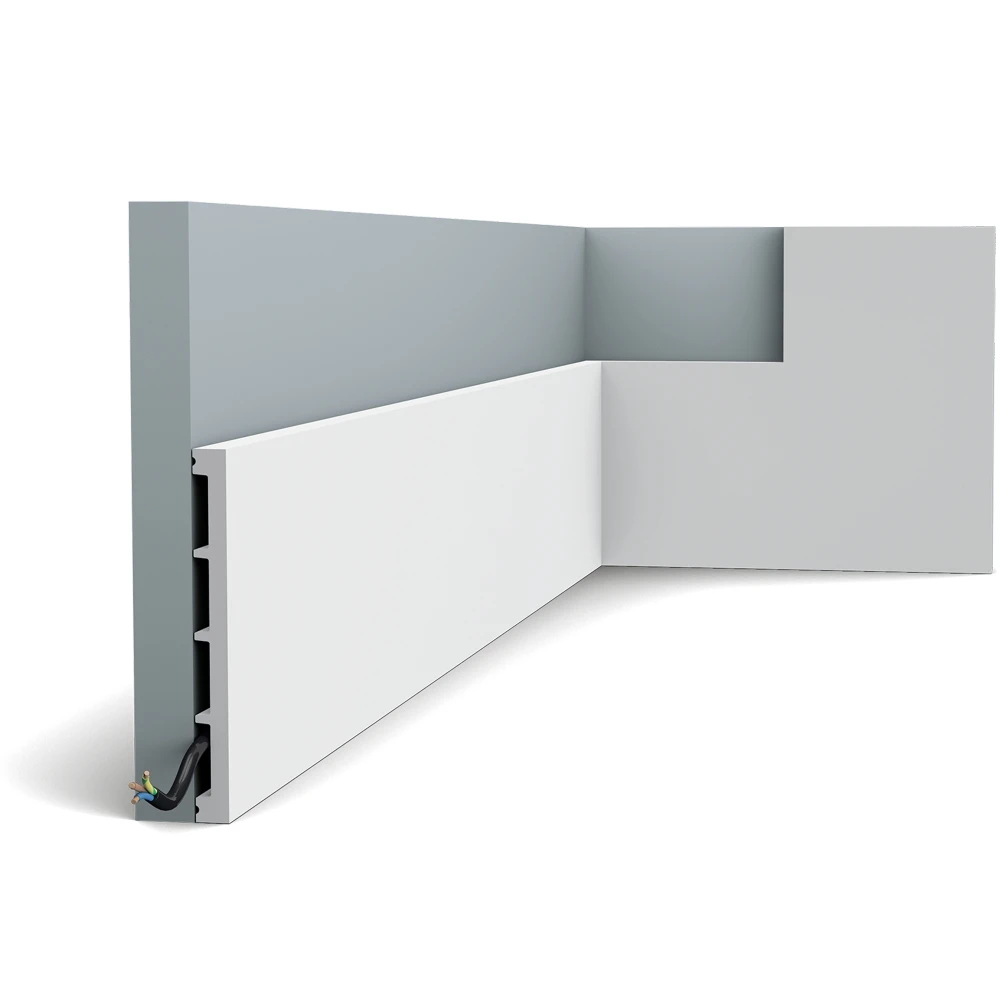 Плинтус Orac Decor (2000x151x14) Белый SX168 Square