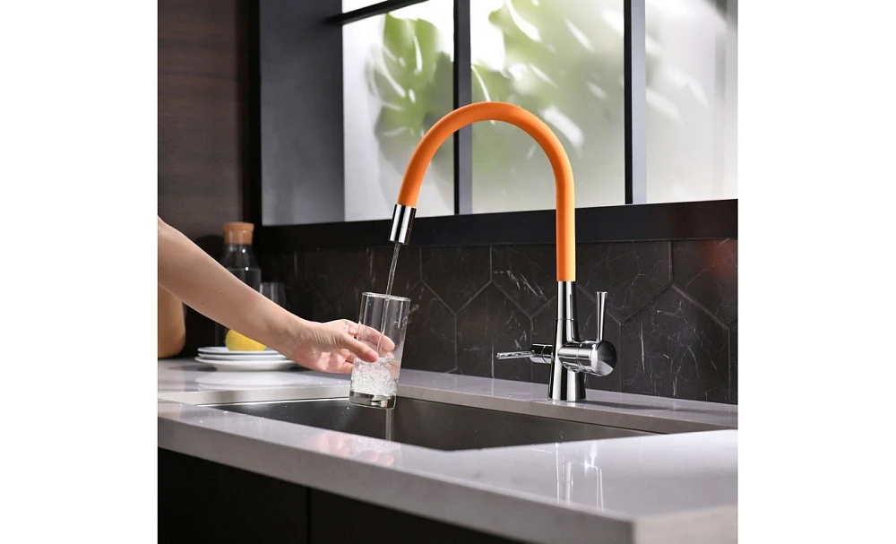 Смеситель для кухни Lemark Comfort LM3075C-Orange
