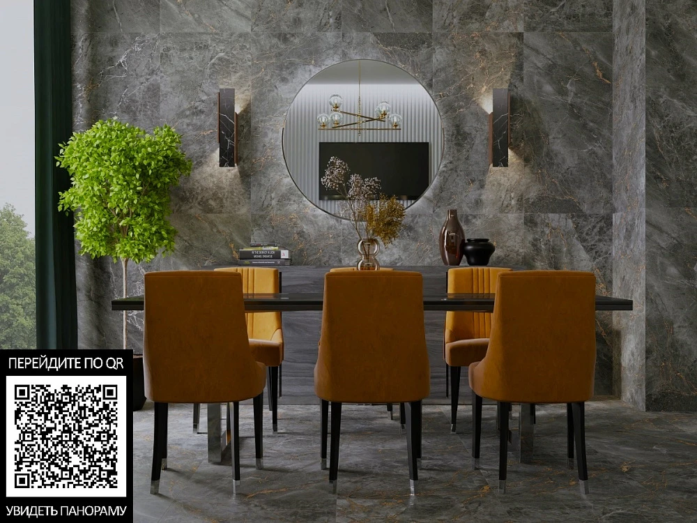 Керамогранит Primavera Black Velvet Carving 60х60 см (CR124)