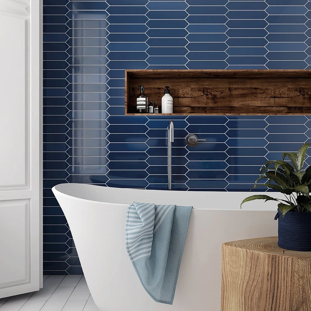 Плитка настенная Equipe Arrow Adriatic Blue Glossy 5x25 см (25834)