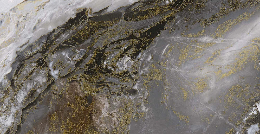 Керамогранит Azario Riverstone Gold Carving 60x120 см (H18004011G)