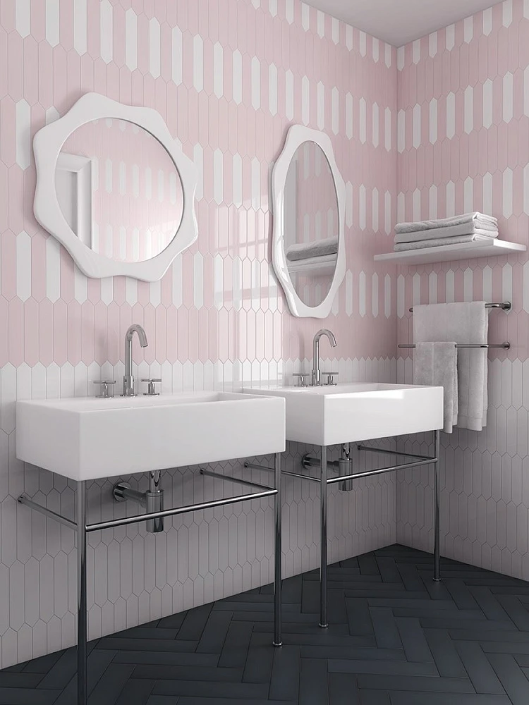 Плитка настенная Equipe Arrow Blush Pink Glossy 5x25 см (25823)